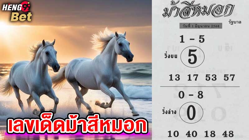 รูปภาพเลขเด็ดม้าสีหมอกของ heng99