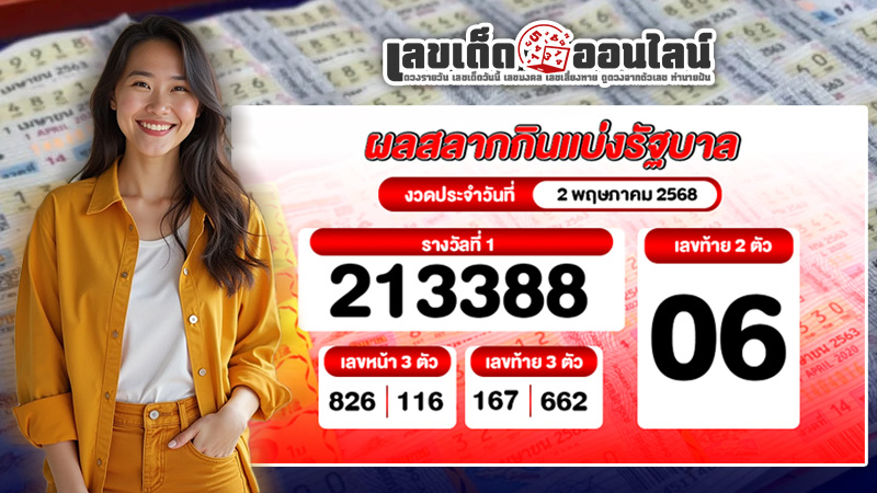 รูปภาพตรวจผลสลากกินแบ่งรัฐบาลของ lekdedonline
