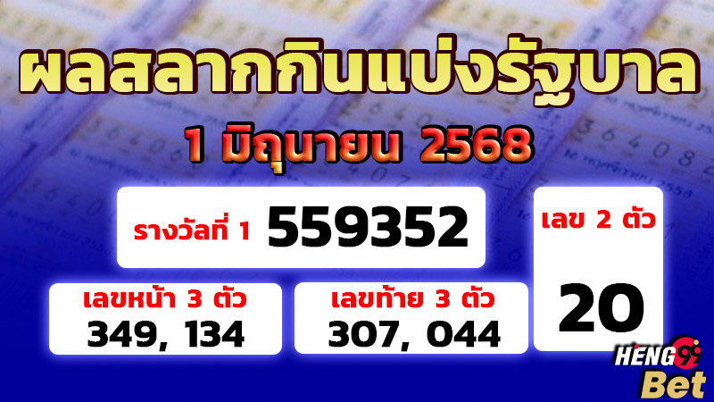 รูปภาพผลสลากกินแบ่งรัฐบาลของ heng99